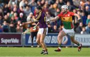 8 June 2019; Liam Og McGovern of Wexford in action against Kevin McDonald of Carlow during the Leinster GAA Hurling Senior Championship Round 4 match between Wexford and Carlow at Innovate Wexford Park in Wexford. Photo by Matt Browne/Sportsfile