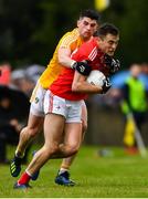 8 June 2019; Andy McDonnell of Louth in action against Colum Duffin of Antrim during the GAA Football All-Ireland Senior Championship Round 1 match between Louth and Antrim at Gaelic Grounds in Drogheda, Louth. Photo by Ray McManus/Sportsfile