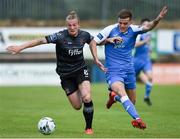 8 June 2019; John Mountney of Dundalk in action against Niall Logue of Finn Harps during the SSE Airtricity League Premier Division match between Finn Harps and Dundalk at Finn Park in Ballybofey, Donegal. Photo by Oliver McVeigh/Sportsfile