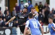 8 June 2019; Pat Hoban of Dundalk in action against Sam Todd of Finn Harps during the SSE Airtricity League Premier Division match between Finn Harps and Dundalk at Finn Park in Ballybofey, Donegal. Photo by Oliver McVeigh/Sportsfile