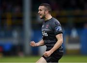 8 June 2019; Michael Duffy of Dundalk celebrates after scoring his side's first goal during the SSE Airtricity League Premier Division match between Finn Harps and Dundalk at Finn Park in Ballybofey, Donegal. Photo by Oliver McVeigh/Sportsfile