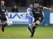8 June 2019; Jordan Flores of Dundalk with a shot on goal during the SSE Airtricity League Premier Division match between Finn Harps and Dundalk at Finn Park in Ballybofey, Donegal. Photo by Oliver McVeigh/Sportsfile