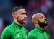 7 June 2019; Richard Keogh of Republic of Ireland during the UEFA EURO2020 Qualifier Group D match between Denmark and Republic of Ireland at Telia Parken in Copenhagen, Denmark. Photo by Seb Daly/Sportsfile