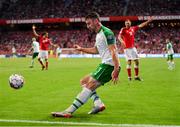 7 June 2019; Enda Stevens of Republic of Ireland during the UEFA EURO2020 Qualifier Group D match between Denmark and Republic of Ireland at Telia Parken in Copenhagen, Denmark. Photo by Seb Daly/Sportsfile