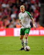 7 June 2019; James McClean of Republic of Ireland during the UEFA EURO2020 Qualifier Group D match between Denmark and Republic of Ireland at Telia Parken in Copenhagen, Denmark. Photo by Seb Daly/Sportsfile