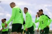 9 June 2019; Seamus Coleman and James McClean, left, during a Republic of Ireland training session at the FAI National Training Centre in Abbotstown, Dublin. Photo by Stephen McCarthy/Sportsfile