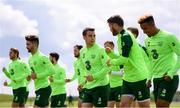 9 June 2019; Seamus Coleman, centre, during a Republic of Ireland training session at the FAI National Training Centre in Abbotstown, Dublin. Photo by Stephen McCarthy/Sportsfile