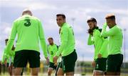 9 June 2019; Seamus Coleman and James McClean, left, during a Republic of Ireland training session at the FAI National Training Centre in Abbotstown, Dublin. Photo by Stephen McCarthy/Sportsfile