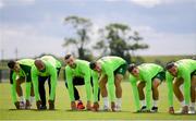 9 June 2019; Republic of Ireland players, from left, John Egan, David McGoldrick, Shane Duffy, Enda Stevens, Josh Cullen and Conor Hourihane during a Republic of Ireland training session at the FAI National Training Centre in Abbotstown, Dublin. Photo by Stephen McCarthy/Sportsfile