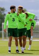 9 June 2019; Greg Cunningham, left, and Callum Robinson during a Republic of Ireland training session at the FAI National Training Centre in Abbotstown, Dublin. Photo by Stephen McCarthy/Sportsfile