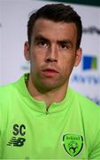 9 June 2019; Seamus Coleman during a Republic of Ireland press conference at the FAI National Training Centre in Abbotstown, Dublin. Photo by Stephen McCarthy/Sportsfile