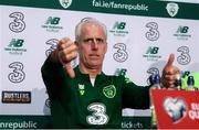 9 June 2019; Republic of Ireland manager Mick McCarthy during a press conference at the FAI National Training Centre in Abbotstown, Dublin. Photo by Stephen McCarthy/Sportsfile