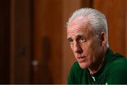 9 June 2019; Republic of Ireland manager Mick McCarthy during a press conference at the FAI National Training Centre in Abbotstown, Dublin. Photo by Stephen McCarthy/Sportsfile