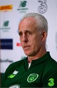 9 June 2019; Republic of Ireland manager Mick McCarthy during a press conference at the FAI National Training Centre in Abbotstown, Dublin. Photo by Stephen McCarthy/Sportsfile