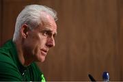 9 June 2019; Republic of Ireland manager Mick McCarthy during a press conference at the FAI National Training Centre in Abbotstown, Dublin. Photo by Stephen McCarthy/Sportsfile