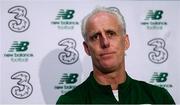 9 June 2019; Republic of Ireland manager Mick McCarthy during a press conference at the FAI National Training Centre in Abbotstown, Dublin. Photo by Stephen McCarthy/Sportsfile