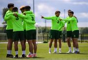 9 June 2019; Jeff Hendrick, Richard Keogh and Callum O'Dowda, right, during a Republic of Ireland training session at the FAI National Training Centre in Abbotstown, Dublin. Photo by Stephen McCarthy/Sportsfile