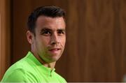 9 June 2019; Seamus Coleman during a Republic of Ireland press conference at the FAI National Training Centre in Abbotstown, Dublin. Photo by Stephen McCarthy/Sportsfile