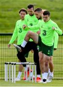 9 June 2019; Josh Cullen during a Republic of Ireland training session at the FAI National Training Centre in Abbotstown, Dublin. Photo by Stephen McCarthy/Sportsfile