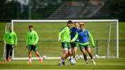 9 June 2019; Matt Doherty and Callum Robinson during a Republic of Ireland training session at the FAI National Training Centre in Abbotstown, Dublin. Photo by Stephen McCarthy/Sportsfile
