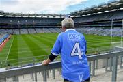 9 June 2019; Dublin supporter John Reardon, from Rathcoole, on Hill 16 before the Leinster GAA Football Senior Championship Semi-Final match between Dublin and Kildare at Croke Park in Dublin. Photo by Piaras Ó Mídheach/Sportsfile