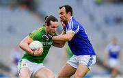 9 June 2019; Cillian O'Sullivan of Meath in action against Gareth Dillon of Laois during the Leinster GAA Football Senior Championship Semi-Final match between Meath and Laois at Croke Park in Dublin. Photo by Piaras Ó Mídheach/Sportsfile