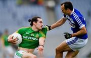 9 June 2019; Cillian O'Sullivan of Meath in action against Gareth Dillon of Laois during the Leinster GAA Football Senior Championship Semi-Final match between Meath and Laois at Croke Park in Dublin. Photo by Piaras Ó Mídheach/Sportsfile