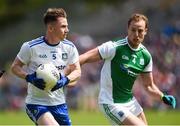 9 June 2019; Karl O'Connell of Monaghan in action against Lee Cullen of Fermanagh during the GAA Football All-Ireland Senior Championship Round 1 match between Monaghan and Fermanagh at St Tiarnach's Park in Clones, Monaghan. Photo by Oliver McVeigh/Sportsfile