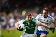 9 June 2019; James McMahon of Fermanagh in action against Conor Boyle of Monaghan during the GAA Football All-Ireland Senior Championship Round 1 match between Monaghan and Fermanagh at St Tiarnach's Park in Clones, Monaghan. Photo by Philip Fitzpatrick/Sportsfile