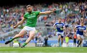 9 June 2019; Mickey Newman of Meath scores his side's second goal, from a penalty, during the Leinster GAA Football Senior Championship Semi-Final match between Meath and Laois at Croke Park in Dublin. Photo by Piaras Ó Mídheach/Sportsfile