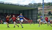 9 June 2019; Conor Sweeney of Tipperary in action against Darren O'Hagan of Down during the GAA Football All-Ireland Senior Championship Round 1 match between Down and Tipperary at Pairc Esler in Newry, Down. Photo by David Fitzgerald/Sportsfile