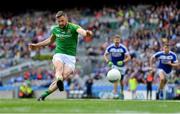 9 June 2019; Mickey Newman of Meath scores his side's second goal, from a penalty, during the Leinster GAA Football Senior Championship Semi-Final match between Meath and Laois at Croke Park in Dublin. Photo by Piaras Ó Mídheach/Sportsfile