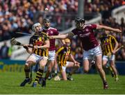 9 June 2019; TJ Reid of Kilkenny in action against Joseph Cooney of Galway during the Leinster GAA Hurling Senior Championship Round 4 match between Kilkenny and Galway at Nowlan Park in Kilkenny. Photo by Daire Brennan/Sportsfile