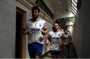 9 June 2019; Tommy Prendergast, left, and JJ Hutchinson of Waterford run out prior to  the GAA Football All-Ireland Senior Championship Round 1 match between Westmeath and Waterford at TEG Cusack Park in Mullingar, Westmeath. Photo by Harry Murphy/Sportsfile