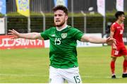 9 June 2019; Aaron Connolly of Republic of Ireland celebrates after scoring his side's first goal during the 2019 Maurice Revello Toulon Tournament match between Bahrain and Republic of Ireland at Stade Jules Ladoumègue in Vitrolles, France. Photo by Alexandre Dimou/Sportsfile