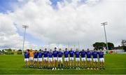 9 June 2019; The Longford team during the National Anthem ahead of the GAA Football All-Ireland Senior Championship Round 1 match between Carlow and Longford at Netwatch Cullen Park in Carlow. Photo by Ramsey Cardy/Sportsfile