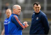 9 June 2019; Longford manager Padraic Davis, left, and selector Paul Barden ahead of the GAA Football All-Ireland Senior Championship Round 1 match between Carlow and Longford at Netwatch Cullen Park in Carlow. Photo by Ramsey Cardy/Sportsfile