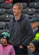 9 June 2019; Former Kilkenny All Star and ten times All Ireland medal winner Henry Shefflin watches the last few minutes of the Leinster GAA Hurling Senior Championship Round 4 match between Kilkenny and Galway at Nowlan Park in Kilkenny. Photo by Ray McManus/Sportsfile