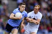 9 June 2019; Brian Fenton of Dublin in action against Keith Cribbin of Kildare during the Leinster GAA Football Senior Championship Semi-Final match between Dublin and Kildare at Croke Park in Dublin. Photo by Piaras Ó Mídheach/Sportsfile