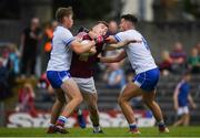 9 June 2019; Ger Egan of Westmeath in action against Brian Looby, left, and Shane Ryan of Waterford during the GAA Football All-Ireland Senior Championship Round 1 match between Westmeath and Waterford at TEG Cusack Park in Mullingar, Westmeath. Photo by Harry Murphy/Sportsfile