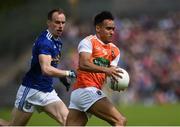 9 June 2019; Jemar Hall of Armagh in action against Martin Reilly of Cavan during the Ulster GAA Football Senior Championship Semi-Final Replay match between Cavan and Armagh at St Tiarnach's Park in Clones, Monaghan. Photo by Oliver McVeigh/Sportsfile