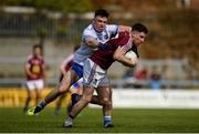 9 June 2019; James Dolan of Westmeath in action against Darragh Corcoran of Waterford during the GAA Football All-Ireland Senior Championship Round 1 match between Westmeath and Waterford at TEG Cusack Park in Mullingar, Westmeath. Photo by Harry Murphy/Sportsfile
