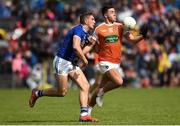 9 June 2019; Stefan Campbell of Armagh in action against Killian Clarke of Cavan during the Ulster GAA Football Senior Championship Semi-Final Replay match between Cavan and Armagh at St Tiarnach's Park in Clones, Monaghan. Photo by Oliver McVeigh/Sportsfile