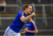 9 June 2019; Patrick Fox of Longford celebrates after scoring his side's second goal of the game during the GAA Football All-Ireland Senior Championship Round 1 match between Carlow and Longford at Netwatch Cullen Park in Carlow. Photo by Ramsey Cardy/Sportsfile