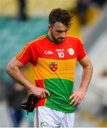 9 June 2019; Diarmuid Walshe of Carlow following the GAA Football All-Ireland Senior Championship Round 1 match between Carlow and Longford at Netwatch Cullen Park in Carlow. Photo by Ramsey Cardy/Sportsfile