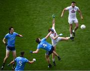 9 June 2019; Kevin Feely of Kildare is tackled by John Small of Dublin during the Leinster GAA Football Senior Championship semi-final match between Dublin and Kildare at Croke Park in Dublin. Photo by Stephen McCarthy/Sportsfile