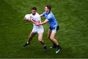 9 June 2019; Ben McCormack of Kildare in action against Michael Fitzsimons of Dublin during the Leinster GAA Football Senior Championship semi-final match between Dublin and Kildare at Croke Park in Dublin. Photo by Stephen McCarthy/Sportsfile