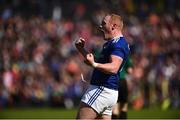 9 June 2019; Cian Mackey of Cavan celebrates after scoring a late point during the Ulster GAA Football Senior Championship Semi-Final Replay match between Cavan and Armagh at St Tiarnach's Park in Clones, Monaghan. Photo by Oliver McVeigh/Sportsfile