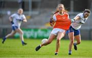 9 June 2019; Blaithin Mackin of Armagh in action against Eva Woods of Monaghan during the TG4 Ulster Ladies Senior Football Championship Semi-Final match between Armagh and Monaghan at Pairc Esler in Newry, Down. Photo by David Fitzgerald/Sportsfile