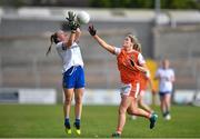 9 June 2019; Maeve Monaghan of Monaghan in action against Eve Lavery of Armagh the TG4 Ulster Ladies Senior Football Championship Semi-Final match between Armagh and Monaghan at Pairc Esler in Newry, Down. Photo by David Fitzgerald/Sportsfile